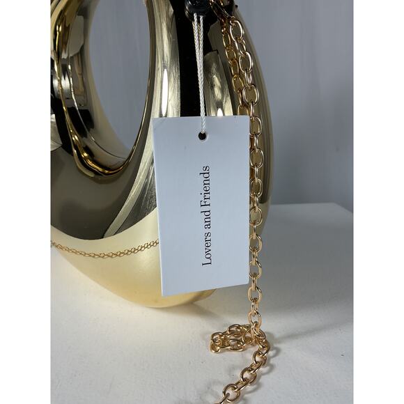 Lovers And Friends 'Edie' Gold Metallic Acetate Bag - Picture 4 of 11